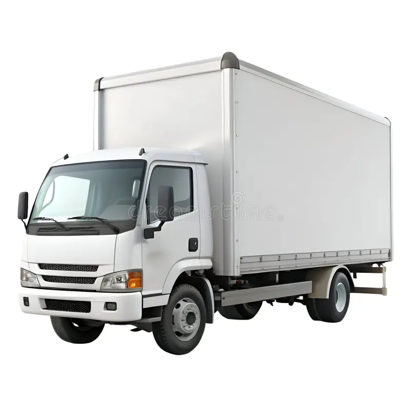 Caminhão baú branco